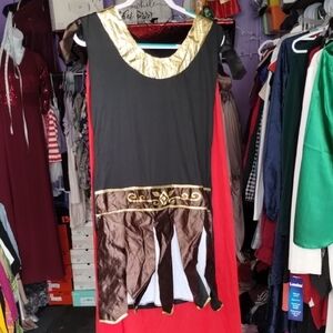 Kids Warrior Costume with Gold and Black Accents